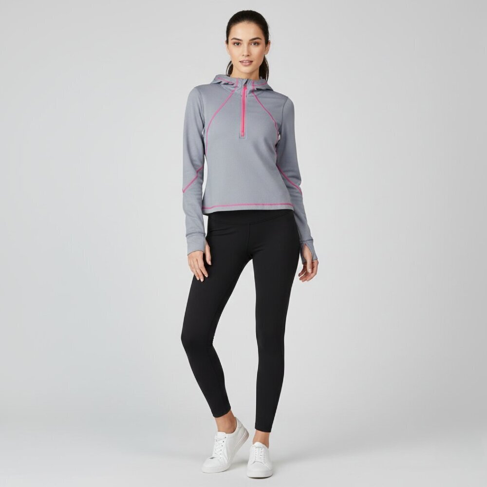 Lululemon Vintage Half Zip Gray Long Sleeve Active Hoodie